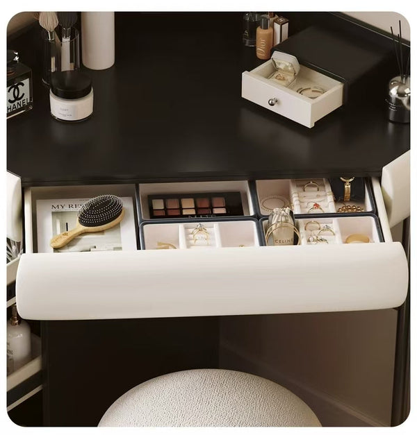✨Bedside dressing table bedroom chest of drawers integrated dressing table🙋♀️ makeup mirror