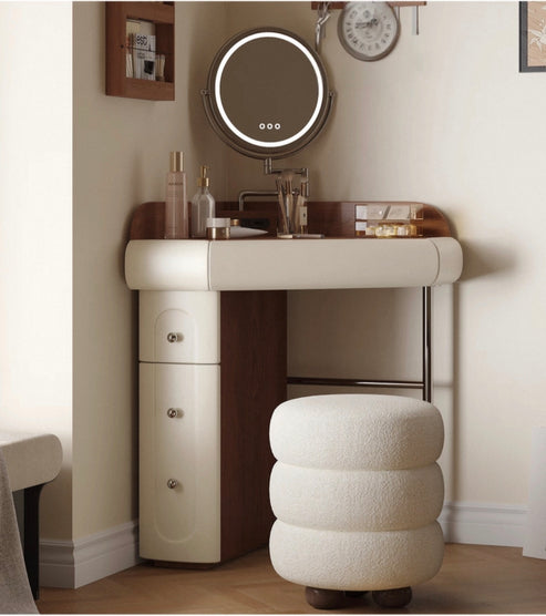 ✨Bedside dressing table bedroom chest of drawers integrated dressing table🙋♀️ makeup mirror