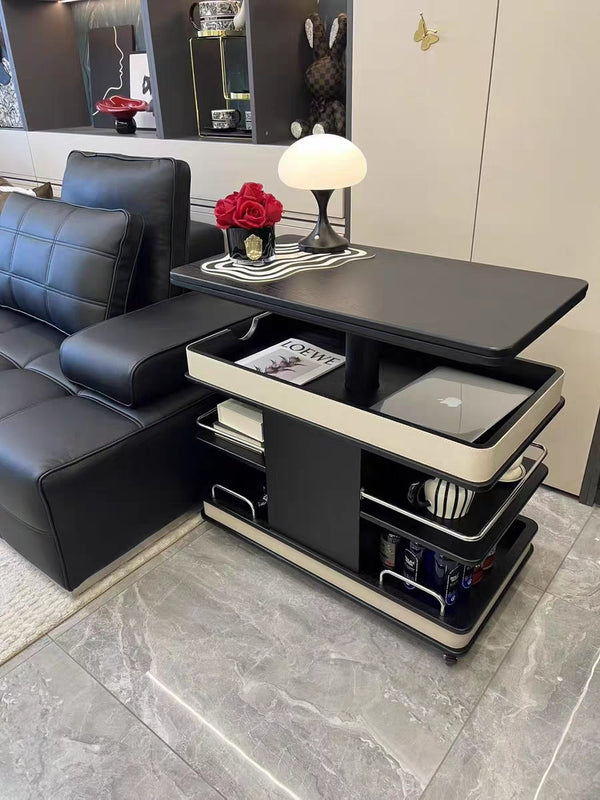 ✨Multifunctional Convertible Lift Table Coffee Table☕ Living Room Adjustable Home Small Sofa Apartment Side Table With Four Small Sofa Stools