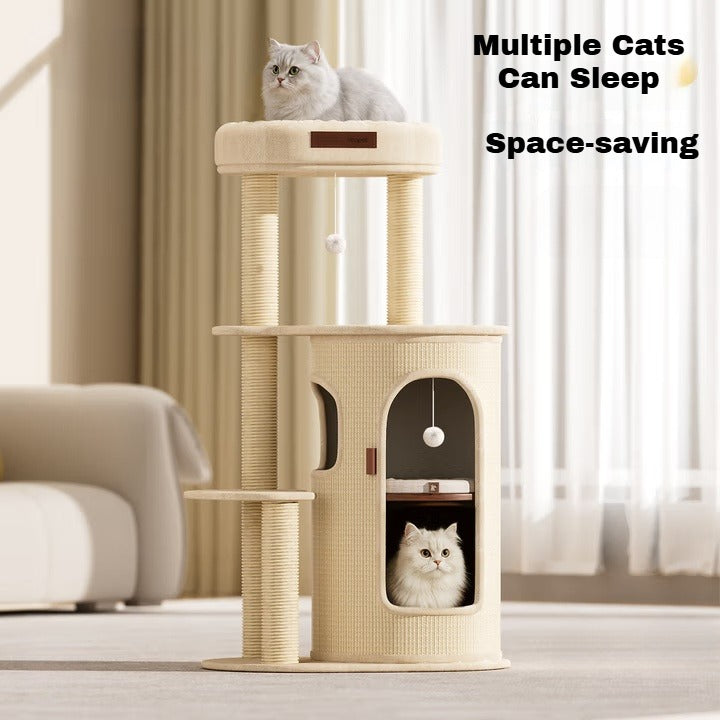 🐾Sisal Bucket Cat Scratching Board, 2-in-1 Cat Climbing Frame And Cat Bed