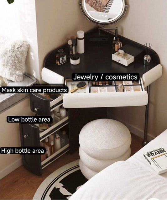 ✨Bedside dressing table bedroom chest of drawers integrated dressing table🙋‍♀️ makeup mirror