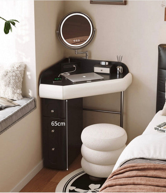 ✨Bedside dressing table bedroom chest of drawers integrated dressing table🙋‍♀️ makeup mirror
