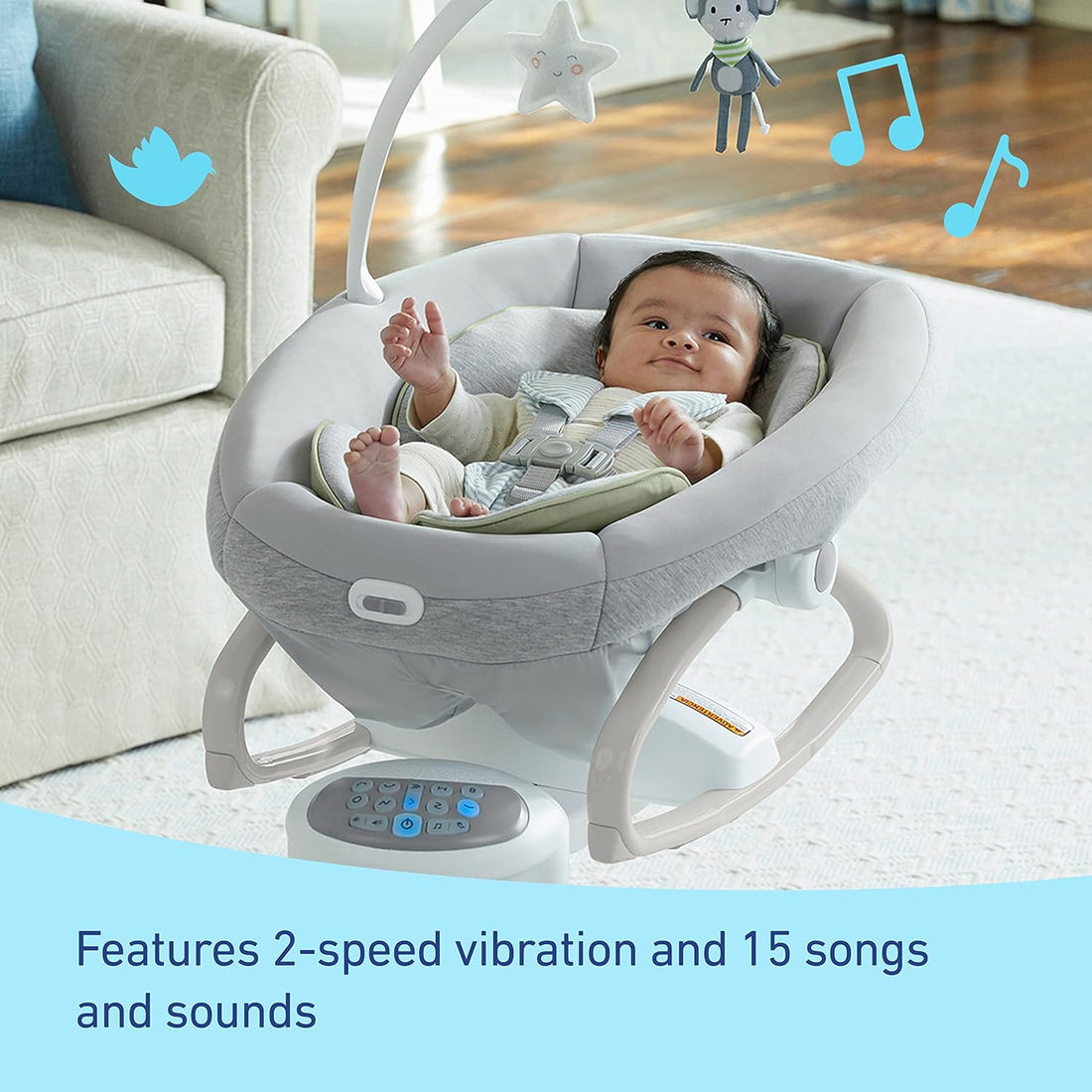👶✨Versatile Baby Swing & Portable Rocker