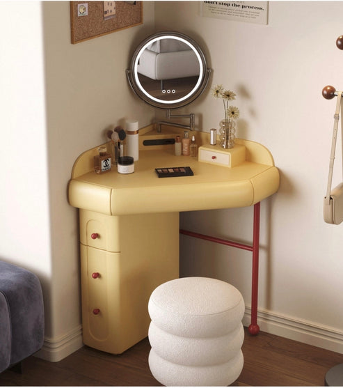 ✨Bedside dressing table bedroom chest of drawers integrated dressing table🙋‍♀️ makeup mirror