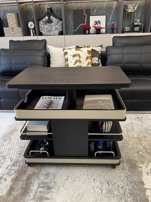 ✨Multifunctional Convertible Lift Table Coffee Table☕ Living Room Adjustable Home Small Sofa Apartment Side Table With Four Small Sofa Stools